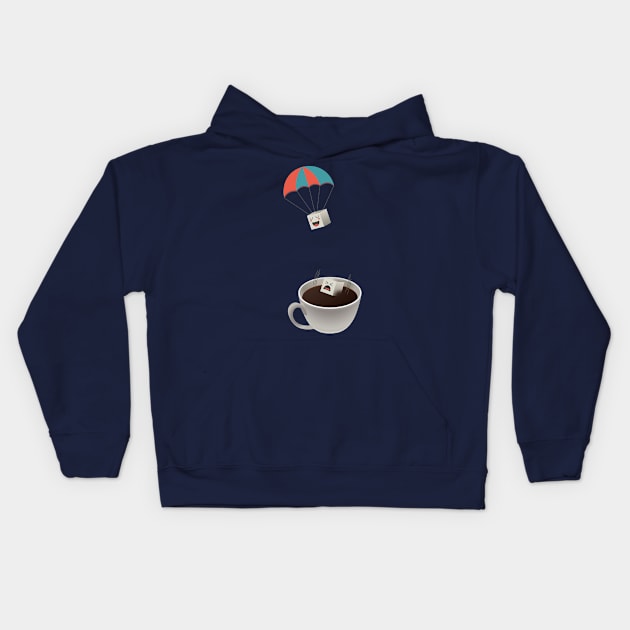 Sugar Cubes Jumping in a Cup of Coffee Kids Hoodie by sundressed